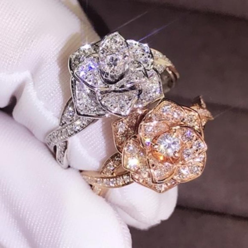 NEW 925 STERLING SILVER DIAMOND HALO RING - Picture 4 of 7